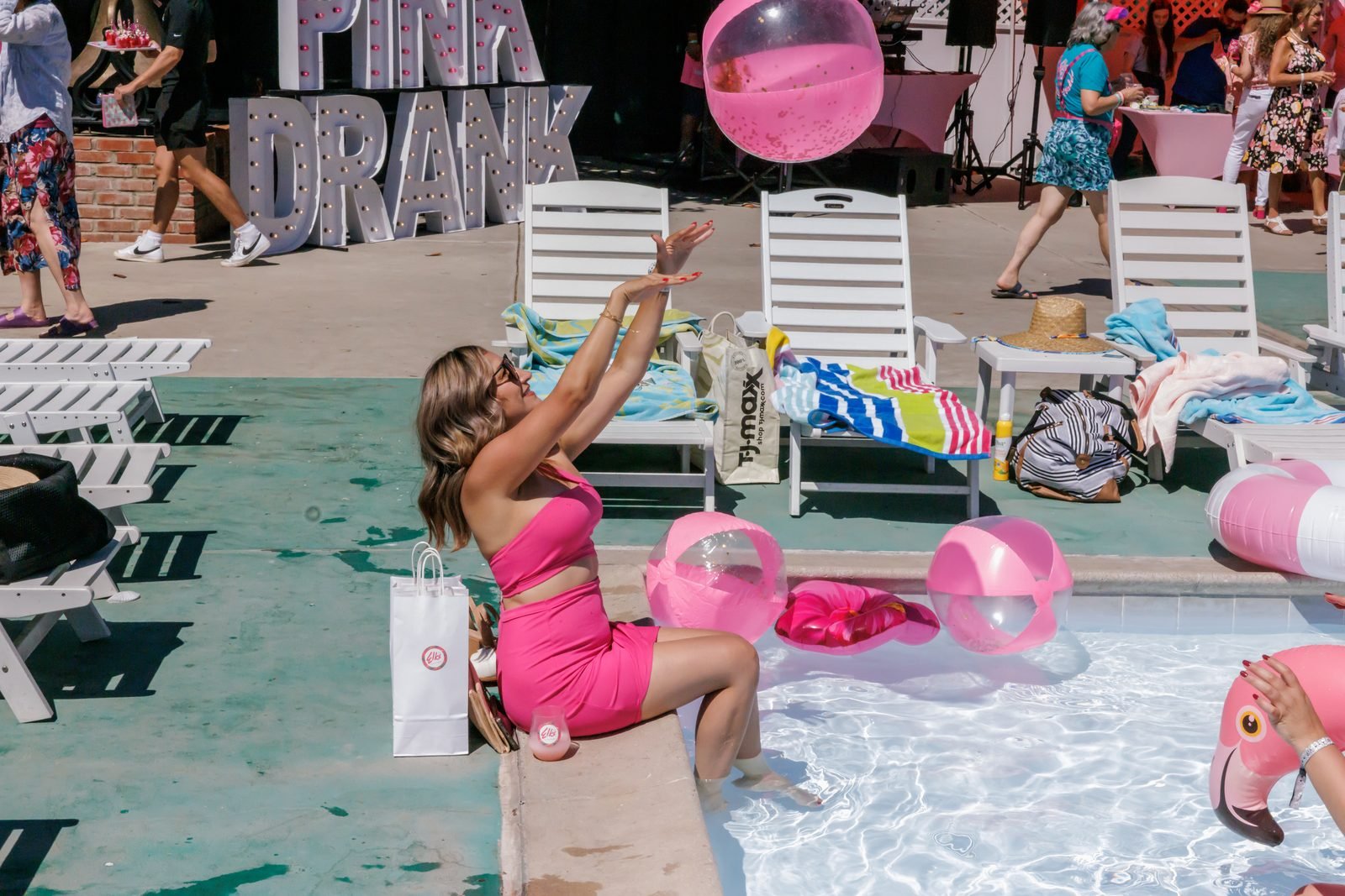 Pink Drank Pool Social poolside